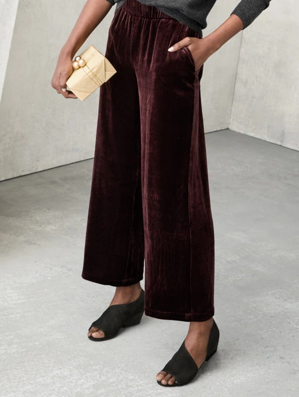 Eileen Fisher Velvet Wide Leg Pants